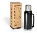 Termo Acero Inoxidable 1l Tapón Cebador Keywest Sensacion Color Negro