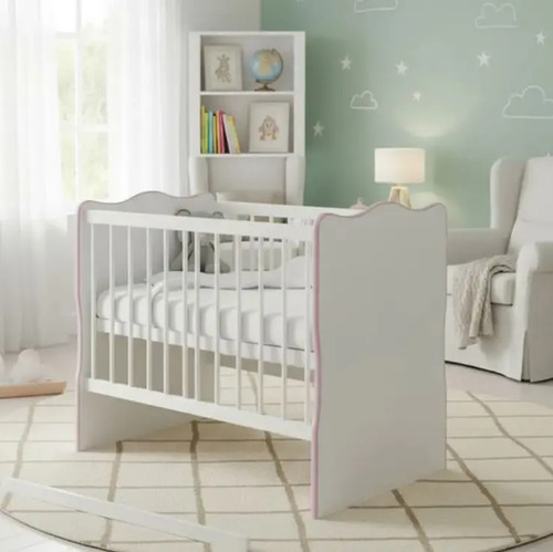 [03639002] Cuna Infantil 3 Posiciones Color Blanco O Rosa Rosa