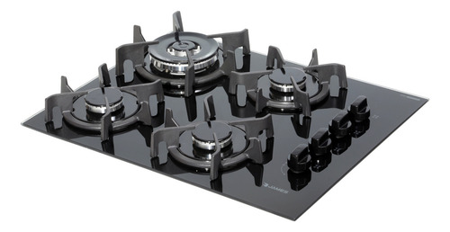 Anafe A Gas James 4h Agb Vn Vidrio Negro Negro