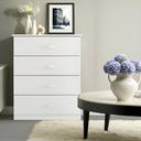 Comoda Cajonera 4 Cajones. Sensacion Color Blanco