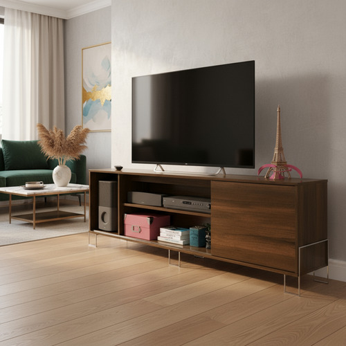 Rack De Tv Modelo Saja Sensacion Color Cedro