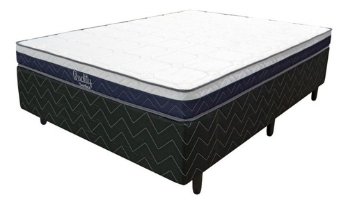 Somier 2 Plazas Espuma Quality Alta Densidad 60 Sensacion Color Negro