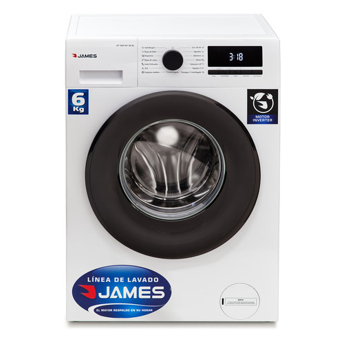 Lavarropas James 6kg Carga Frontal Lr 1006 Bl G5 Ehogar Blanco