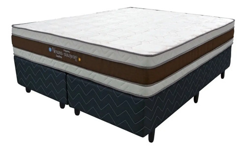 [01500411 + 01020430] Somier Queen Size Doble Lado Soporte 180 Kg Sensacion Blanco