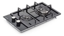 Anafe James 2 Hornallas Gas Vidrio Color Negro Negro
