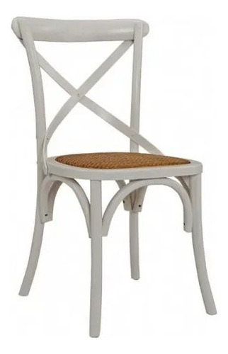 [03112347] Promo 2 Sillas Vienesa Madera Ratan Comedor Living Sensacion (Blanco)