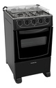 Cocina Punktal Pk-268bk Viena Super Gas 4h Horno 51l Limpia Fácil Color Negro Sin Tapa De Vidrio
