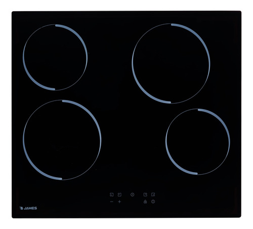 [02050022] Anafe James Vitrocerámica 4p Digital Color Negro Negro