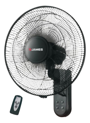 [02070029] Ventilador De Pared C/ Control Remoto James Vwj 16 Kr Eh 40 Cm 50 Hz Negro Negras Transparentes Plástico 5