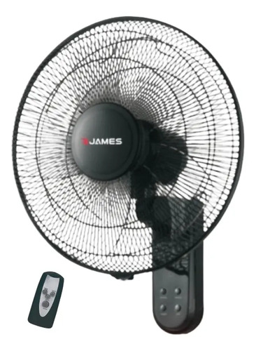 [02070029] Ventilador De Pared C/ Control Remoto James Vwj 16 Kr Eh 40 Cm 50 Hz Negro Negras Transparentes Plástico 5