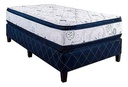 Somier Divino Plaza Y Media Espuma Super Sensacion Azul/blanco