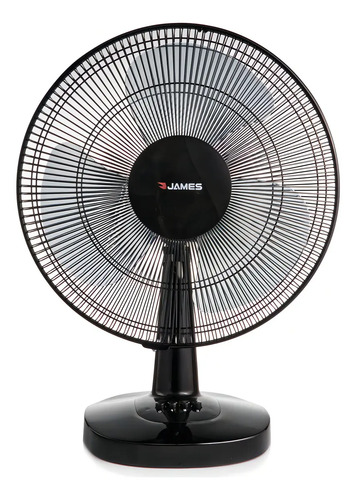 Ventilador De Mesa James Oscilante De 40 Cm Y 55 W Con 3 Velocidades, Negro Plástico