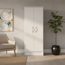 Ropero Multiuso Armario 2 Puertas Todo Estantes! Sensacion Blanco