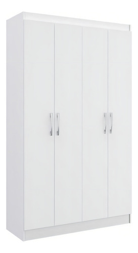 [03020200] Ropero Multiuso Blanco Doripel Dueto 4 Puertas Batientes Mdp