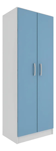 [03525267] Ropero Multiuso Armario 2 Puertas Todo Estantes! Sensacion Color Blanco/azul
