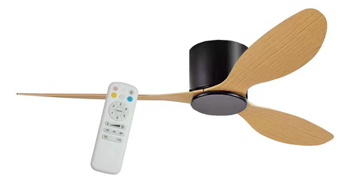 [02090399] Ventilador De Techo James Vt40 + Control 3 Aspas 132cm 1.32 M Negro Madera 3