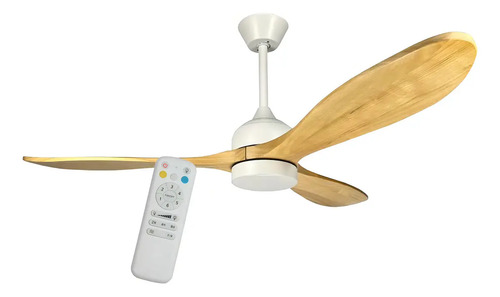 [02090176] Ventilador De Techo James Vtl43 A Control Con Luz Color Blanco 1.32 M Madera 3