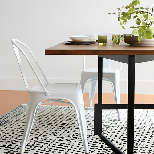 [03112337] Silla Tolix Metal Blanca Industrial Apilable 130kg Acero Retro Blanco