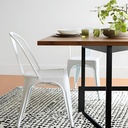 Silla Tolix Metal Blanca Industrial Apilable 130kg Acero Retro Blanco