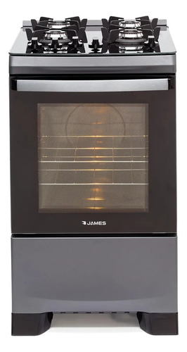 Cocina James C 700 V Titanium Supergás Mesa Vidrio Gris