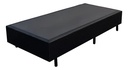 Base Box Cama Para Colchón 1 Plaza Sommier Negro Negro