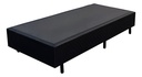 Base Box Cama Para Colchón 1 Plaza Sommier Negro Negro