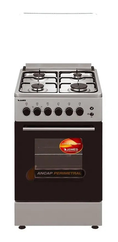 Cocina Gas James Grill Encendido C212 Timer Recordatorio Color Acero Inoxidable