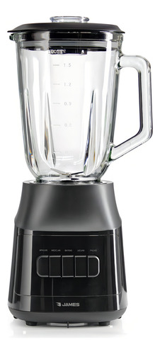 [02122943] Licuadora James Ljvn Negra 1,5l Jarra Vidrio Negro