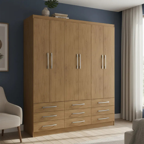 [03020211] Ropero Placard Doripel Con 6 Puertas Y 9 Cajones