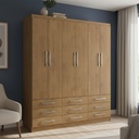 Ropero Placard Doripel Con 6 Puertas Y 9 Cajones