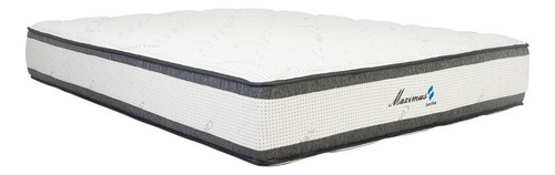 [01011040] Colchón Senflex Con Alta Densidad De 2 Plazas Blanc/ Gris