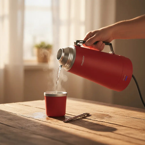 [02190020] Termo Eléctrico Peabody 1 Litro La Sensación (Rojo)