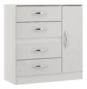 Comoda 4 Cajones 1 Puerta Y Espacio Colores Flex Sensacion
