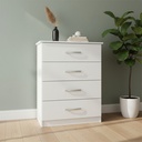 Cajonera 4 Cajones Blanco La Sensacion Mdf Moderna 75x62x39cm