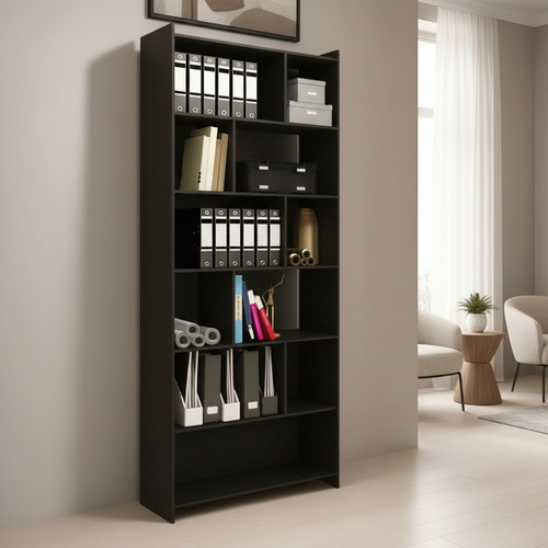 [03103026] Estantería Biblioteca Blanco Mdp Xangai La Sensación Negro