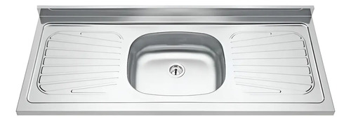 [03526010] Pileta De Acero Inox 120cms Mesada Gris