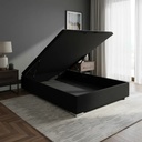 Cama Box Baúl New York De 2 Plazas  Negro