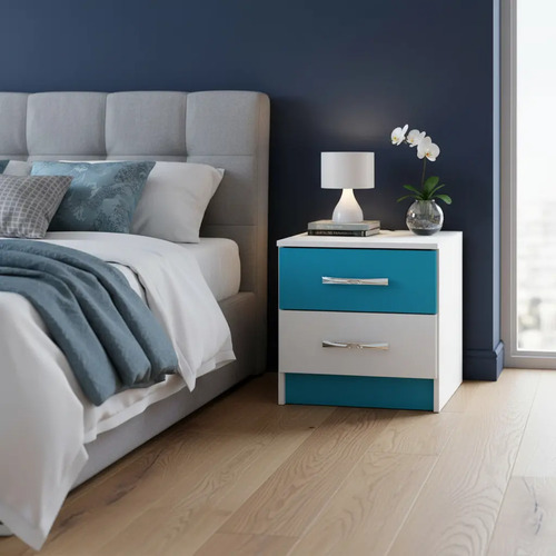 Mesa De Luz 2 Cajones Sensacion (Blanco, Marrón)