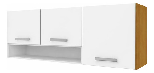Alacena Cocina 3 Puertas Mdp Sensacion Blanco Marrón