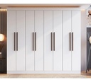 Armario California De Mdf Blanco Con 8 Puertas Plegables Blanco