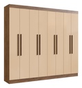 Armario Doble California 60800 Mdf, 8 Puertas, 4 Hd Guardarropas Y Maleteros