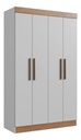 Ropero Doripel 4 Puertas 2 Cajones New Recife Gris