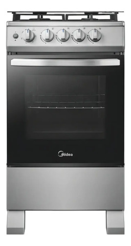 [02050097] Cocina A Gas Midea Mfo-mg20tcusl Cuatro Hornallas Capacidad 62l - Plateada Plateado