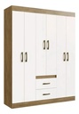 Armario Sidney Doripel Con 6 Puertas Y 2 Cajones Blanco Beige