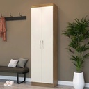 Armario Multiusos Ibiza De 2 Puertas Y 4 Estantes 4099, Color Blanco Roto Pearl White