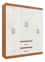 Placard Texas Con 6 Puertas Y 2 Cajones, Color Beige Beige