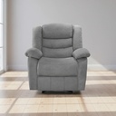 Sofa 1c Recliner Electrico Marsella Gris Gris Poliester