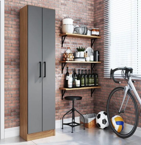 [03525269] Ropero Multiuso Armario 2 Puertas Color Blanco/rosa Gris