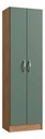 Ropero Multiuso Armario 2 Puertas Color Blanco/rosa Verde