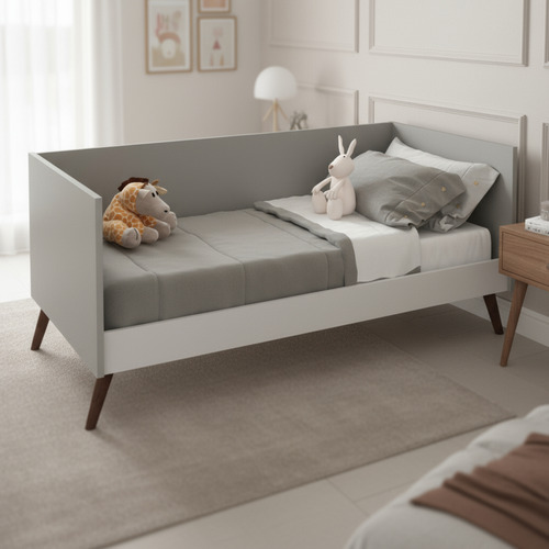 [03549061] Cama Juvenil Estilo Retro  Sensacion Gris